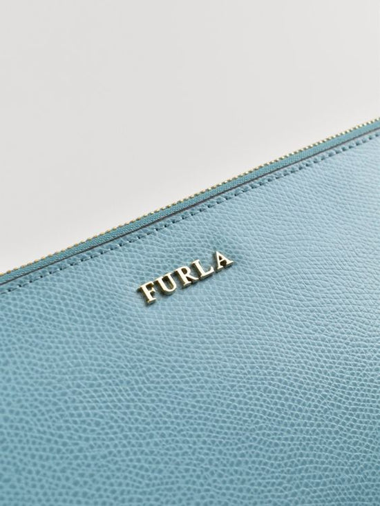 Furla Clutch/Mäppchen, hellblau, Leder, neuwertig - clutch - 2ND STORY
