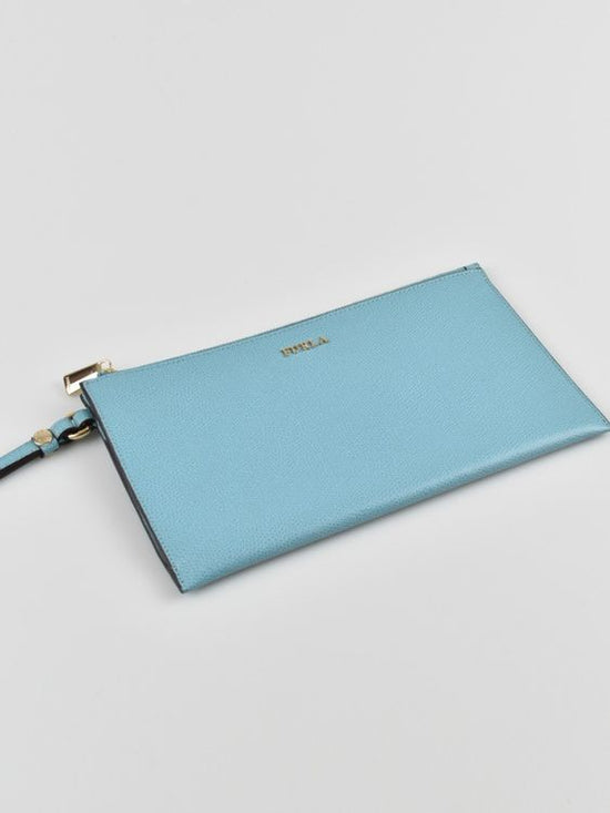 Furla Clutch/Mäppchen, hellblau, Leder, neuwertig - clutch - 2ND STORY