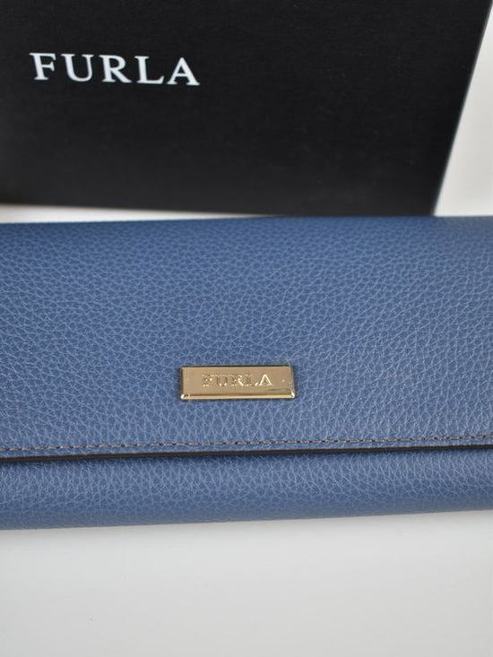 Furla Portemonnaie, Leder, blau, neu