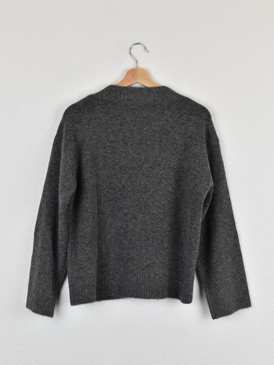 Gaudi Strickpullover mit Pailletten, grau, Gr.S-M - Pullover - 2ND STORY