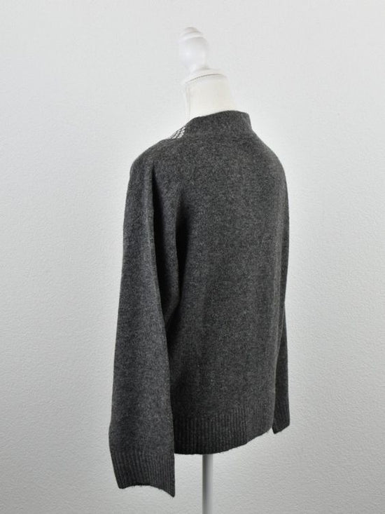 Gaudi Strickpullover mit Pailletten, grau, Gr.S-M - Pullover - 2ND STORY