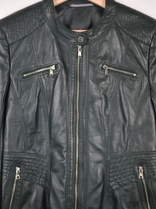 Gerry Weber Lederjacke, dunkelgrün, Gr.36, ungetragen - Lederjacke - 2ND STORY