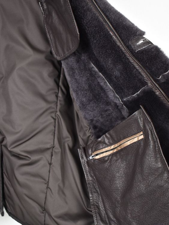 Gimo's Winterjacke Gr.54, mit Leder & Lammfell, neuwertig