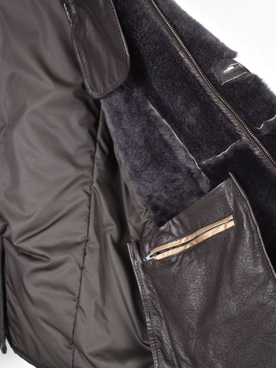 Gimo's Winterjacke Gr.54, mit Leder & Lammfell, neuwertig