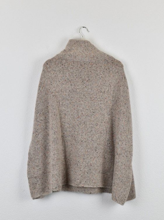 Gran Sasso Poncho Pullover, beige meliert, Gr.40/42 - Pullover - 2ND STORY