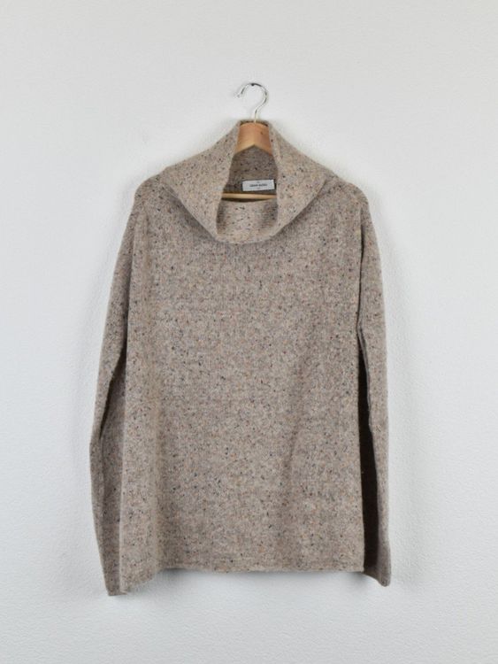 Gran Sasso Poncho Pullover, beige meliert, Gr.40/42 - Pullover - 2ND STORY