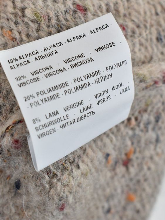 Gran Sasso Poncho Pullover, beige meliert, Gr.40/42 - Pullover - 2ND STORY