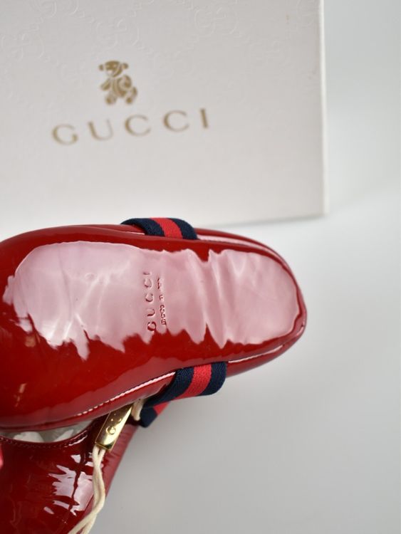 Gucci Babyschuhe / Ballerina Gr.17, Lackleder, unbenutzt - 2ND STORY