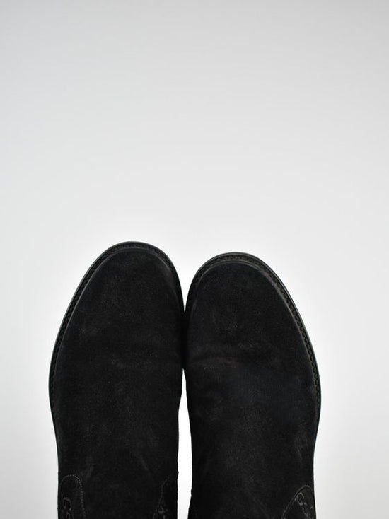 Gucci GG Black Suede Stiefel, Wildleder, Gr.38 (37.5) - 2ND STORY