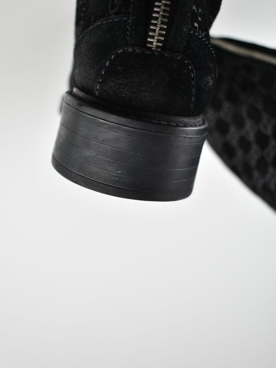 Gucci GG Black Suede Stiefel, Wildleder, Gr.38 (37.5) - 2ND STORY