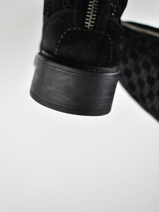 Gucci GG Black Suede Stiefel, Wildleder, Gr.38 (37.5) - 2ND STORY