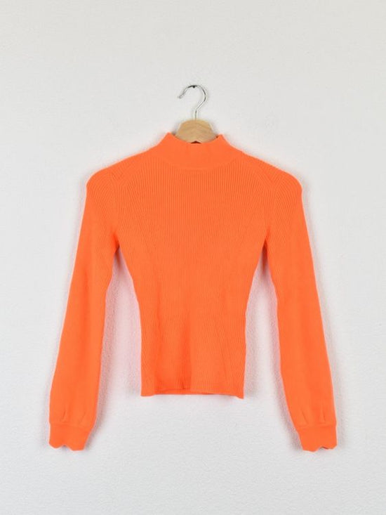 Guess Rippstrick Pullover, neon orange, Gr.S, neuwertig