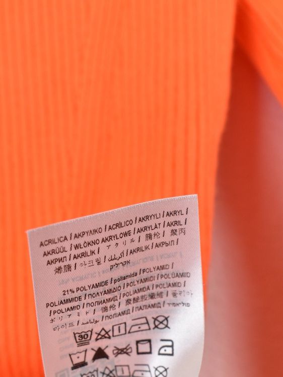 Guess Rippstrick Pullover, neon orange, Gr.S, neuwertig