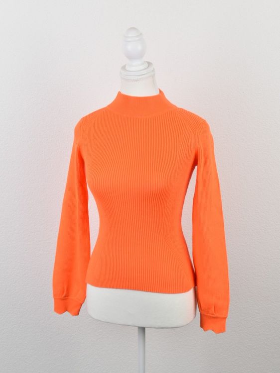 Guess Rippstrick Pullover, neon orange, Gr.S, neuwertig