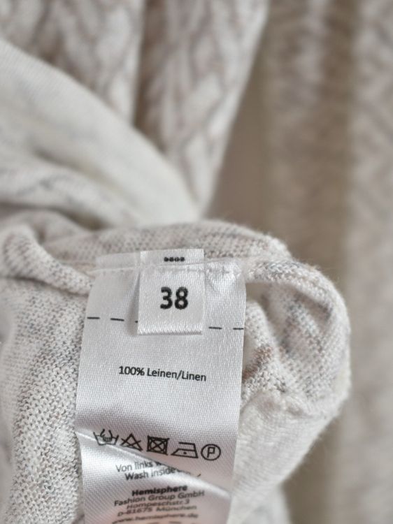 Hemisphere Cardigan Gr.38, 100% Leinen - 2ND STORY