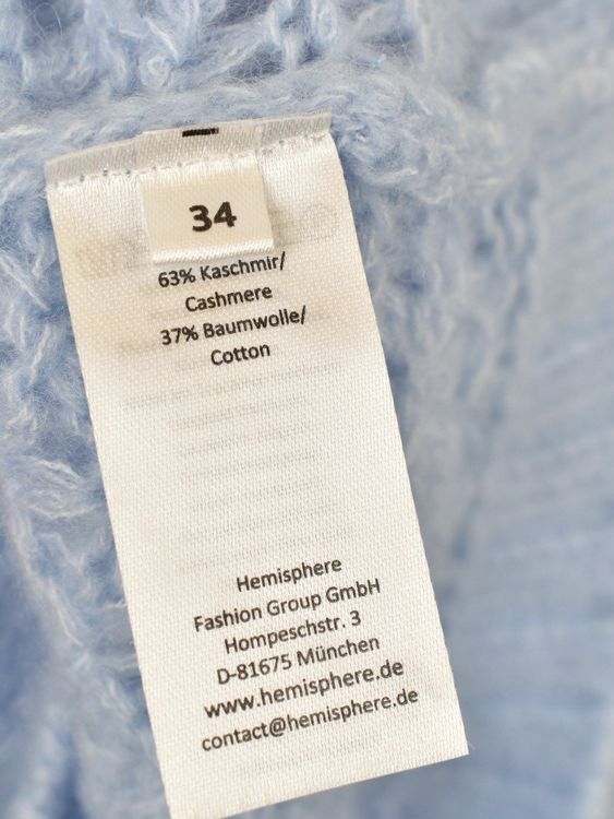 Hemisphere Pullover, Gr.XS-M, Kaschmir&Baumwolle, wie neu