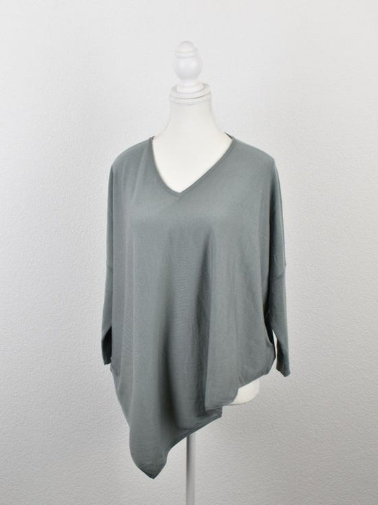 Hemisphere Pullover, Gr.XS-M, salbeigrün, oversized - Pullover - 2ND STORY
