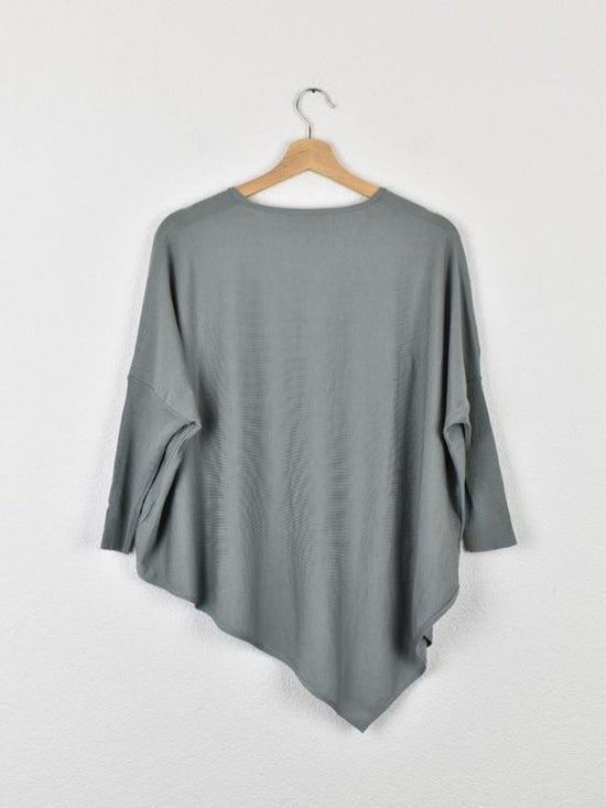 Hemisphere Pullover, Gr.XS-M, salbeigrün, oversized - Pullover - 2ND STORY