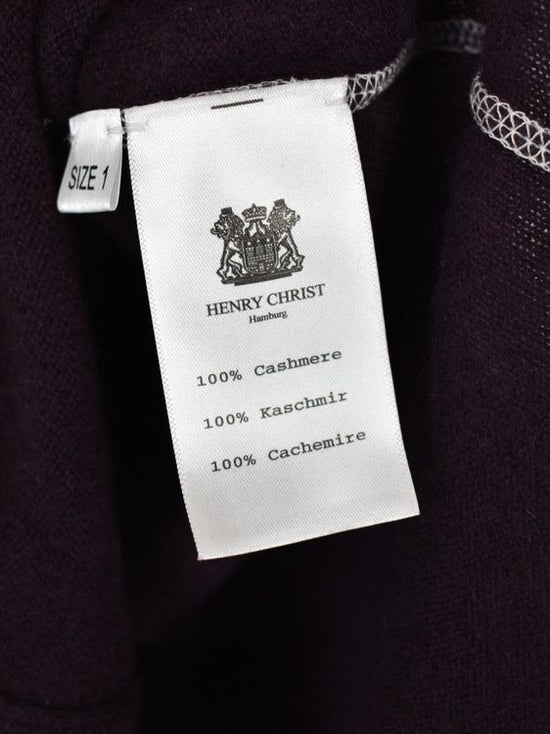 Henry Christ Cardigan, aubergine, Gr.36 - 40, 100% Kaschmir - Strickjacke - 2ND STORY