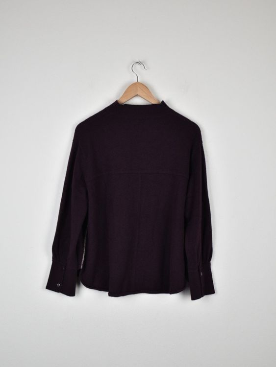 Henry Christ Cardigan, aubergine, Gr.36 - 40, 100% Kaschmir - Strickjacke - 2ND STORY