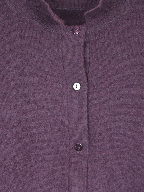 Henry Christ Cardigan, aubergine, Gr.36 - 40, 100% Kaschmir - Strickjacke - 2ND STORY