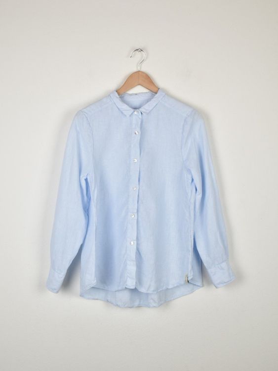 Henry Christ Leinenbluse, hellblau, Gr.XS - S, oversized - Bluse - 2ND STORY