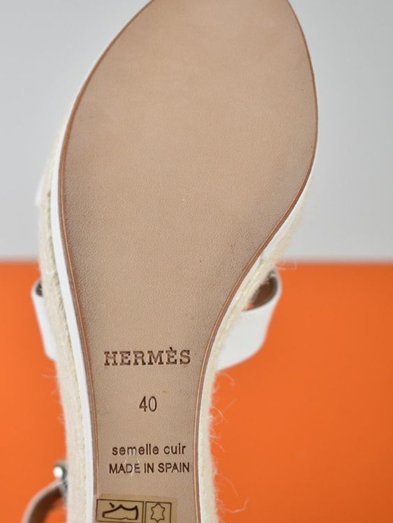 Hermès Espadrille-Wedges aus Kalbsleder, Gr.40, neu