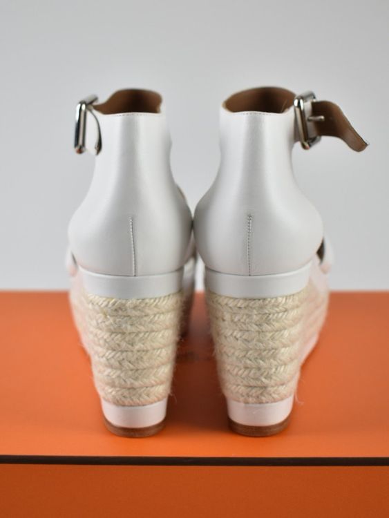 Hermès Espadrille-Wedges aus Kalbsleder, Gr.40, neu