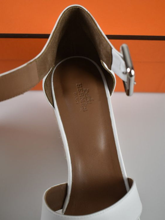 Hermès Espadrille-Wedges aus Kalbsleder, Gr.40, neu