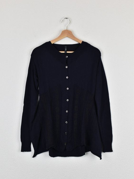 High use Cardigan, blau, Gr.34/36 - Strickjacke - 2ND STORY