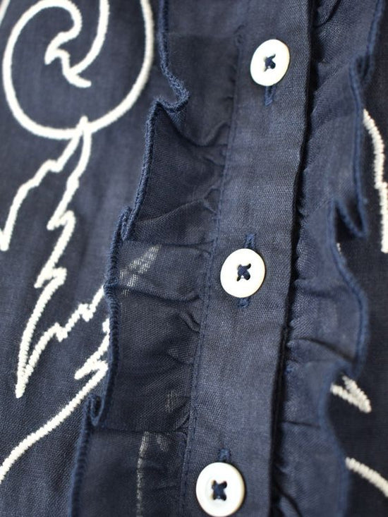 High use Leinenbluse, blau, Gr.42/44, neuwertig - Bluse - 2ND STORY