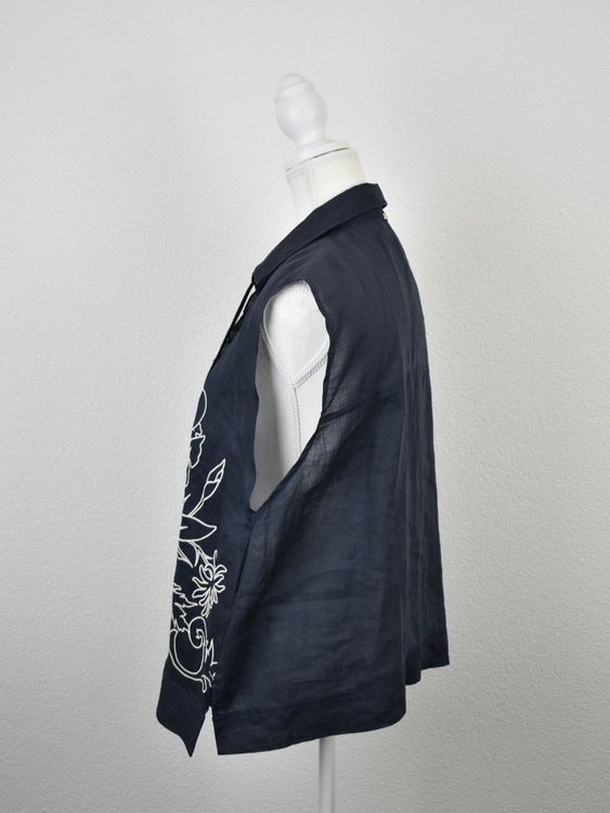 High use Leinenbluse, blau, Gr.42/44, neuwertig - Bluse - 2ND STORY