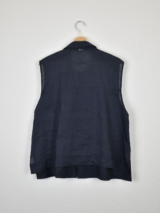 High use Leinenbluse, blau, Gr.42/44, neuwertig - Bluse - 2ND STORY