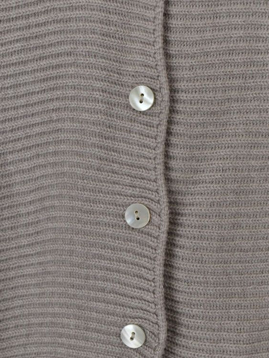Hubert Gasser Strickjacke, Rosébeige, Gr.L, 100% Merinowolle