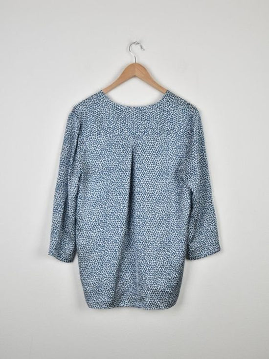 Hugo Boss Bluse, Gr.38, blau/weiss - Bluse - 2ND STORY