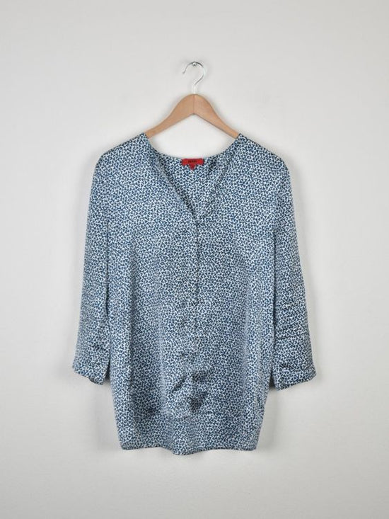 Hugo Boss Bluse, Gr.38, blau/weiss - Bluse - 2ND STORY