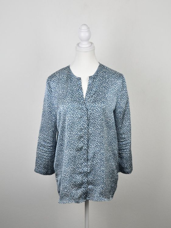 Hugo Boss Bluse, Gr.38, blau/weiss - Bluse - 2ND STORY
