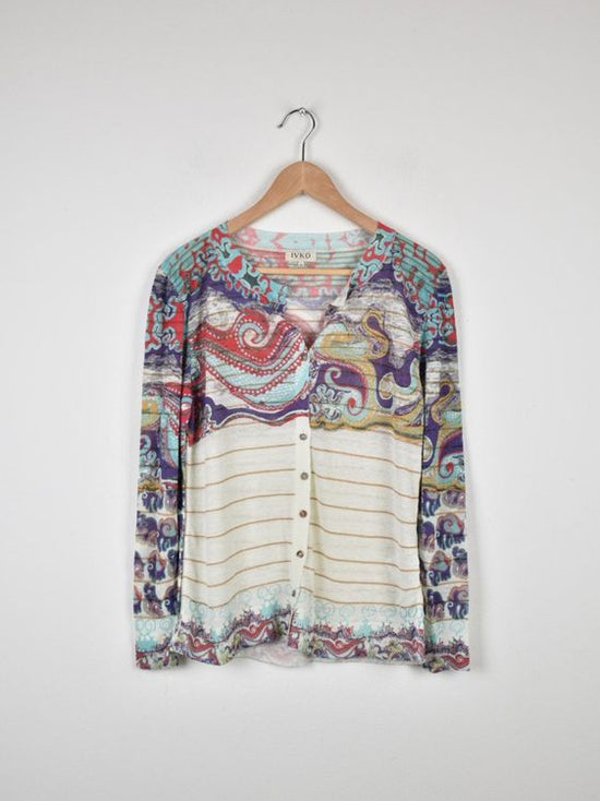 IVKO Woman Cardigan Gr.42, 83% Leinen