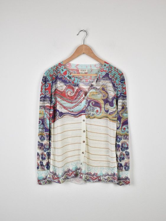 IVKO Woman Cardigan Gr.42, 83% Leinen
