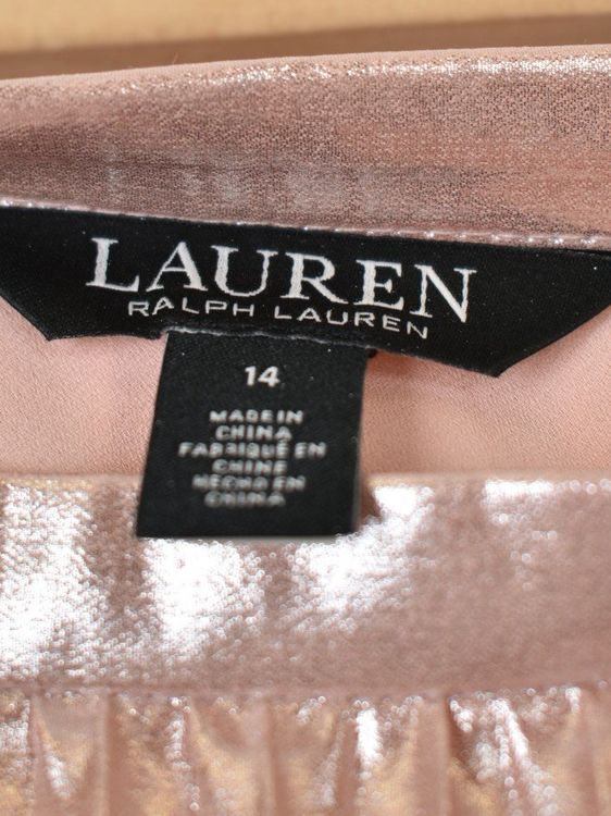 Lauren Ralph Lauren Plissee - Rock in Metallic - Rosé, Gr.42 - Rock - 2ND STORY