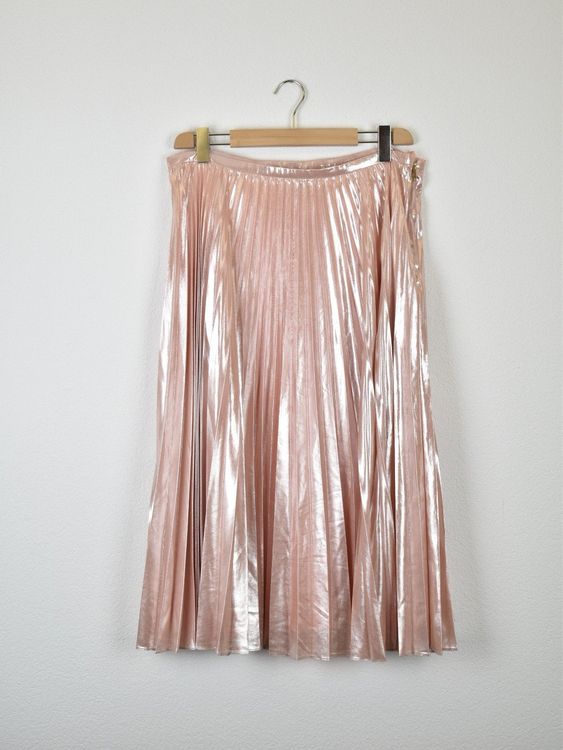 Lauren Ralph Lauren Plissee - Rock in Metallic - Rosé, Gr.42 - Rock - 2ND STORY