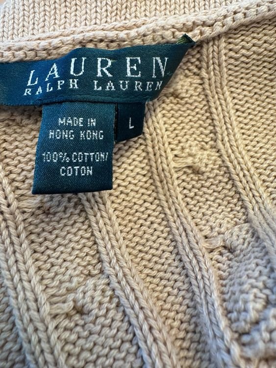 Lauren Ralph Lauren Strickjacke, Gr.L, 100% Baumwolle - Strickjacke - 2ND STORY