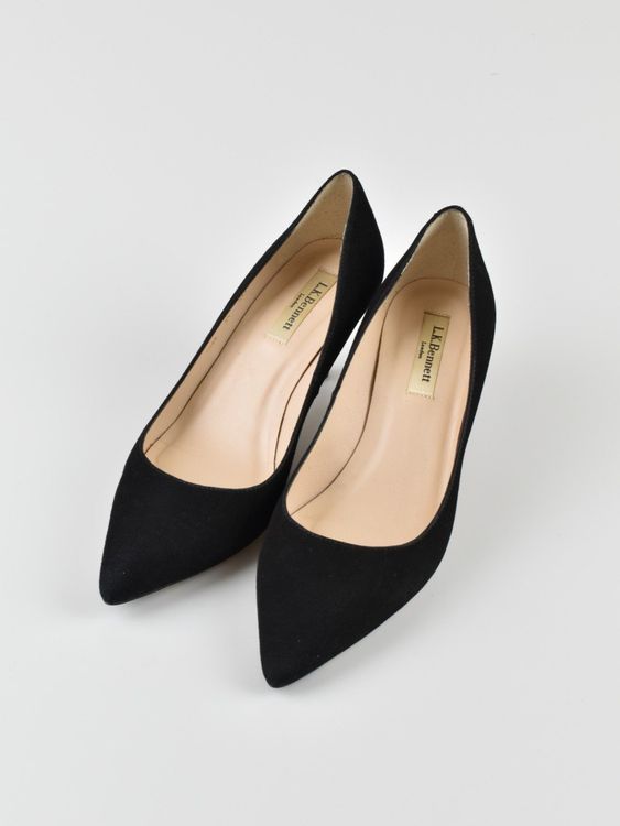 L.K. Bennett Suede Pumps, Gr.38, schwarz