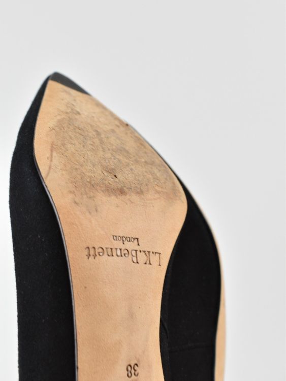 L.K. Bennett Suede Pumps, Gr.38, schwarz