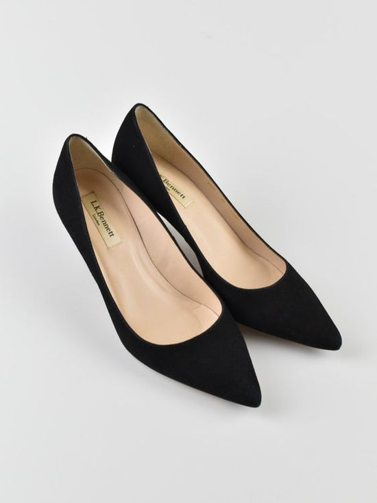 L.K. Bennett Suede Pumps, Gr.38, schwarz