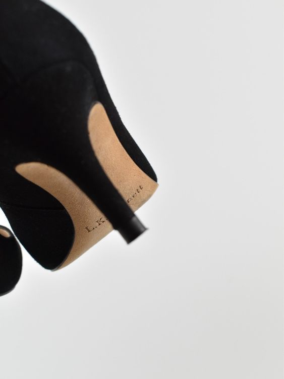 L.K. Bennett Suede Pumps, Gr.38, schwarz