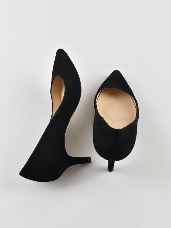 L.K. Bennett Suede Pumps, Gr.38, schwarz