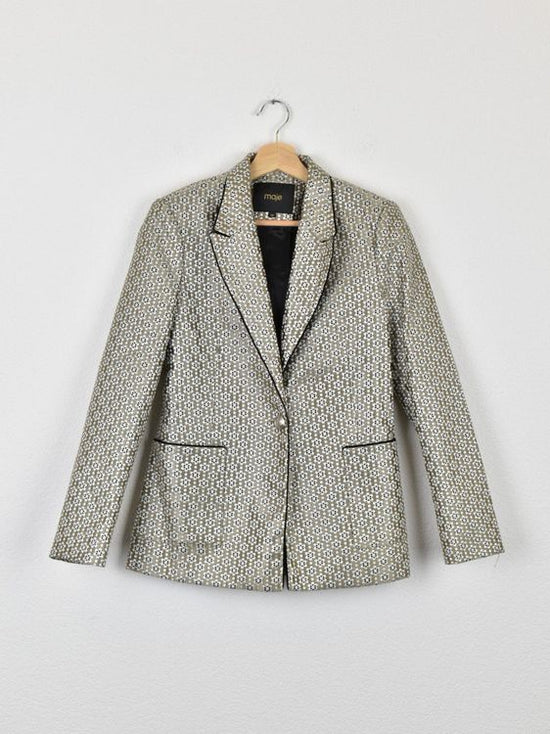 Maje Blazer, gold gemustert, Gr.34 (36), neuwertig - Blazer - 2ND STORY
