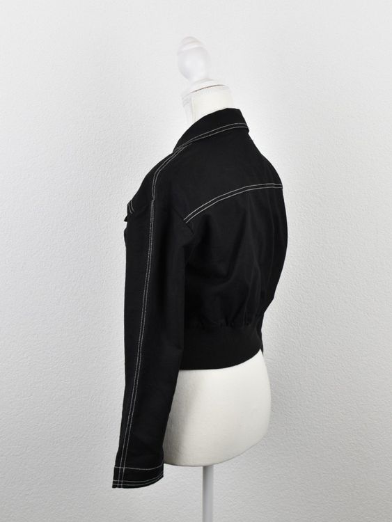 Maje Cropped Jacke, Gr.36 (34), schwarz, neuwertig - Jacke - 2ND STORY
