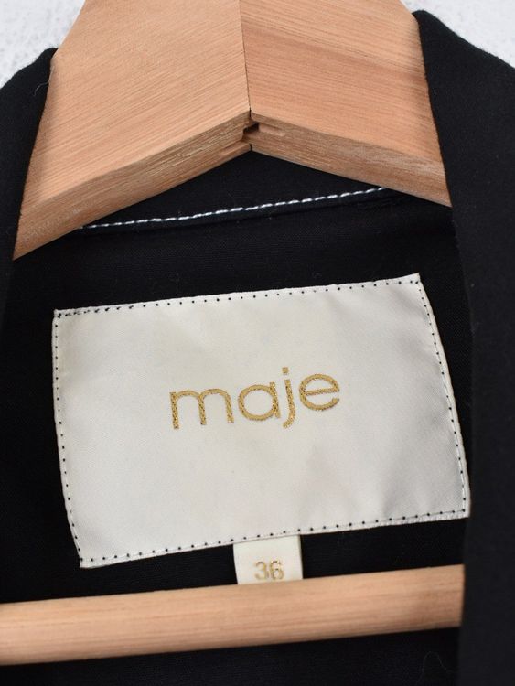 Maje Cropped Jacke, Gr.36 (34), schwarz, neuwertig - Jacke - 2ND STORY